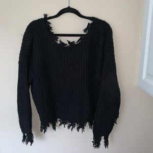 Oversized Knit Crop Sweater